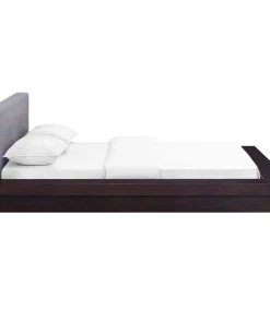Modway Freja Queen Fabric Platform Bed Cappuccino Gray