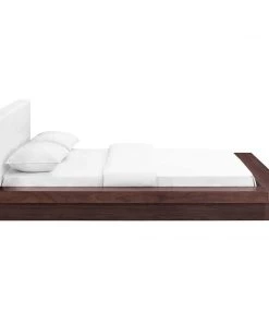 Modway Freja Queen Vinyl Platform Bed Walnut White