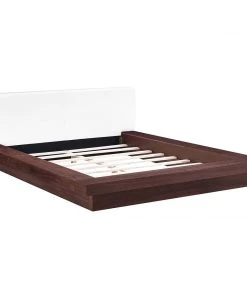 Modway Freja Queen Vinyl Platform Bed Walnut White