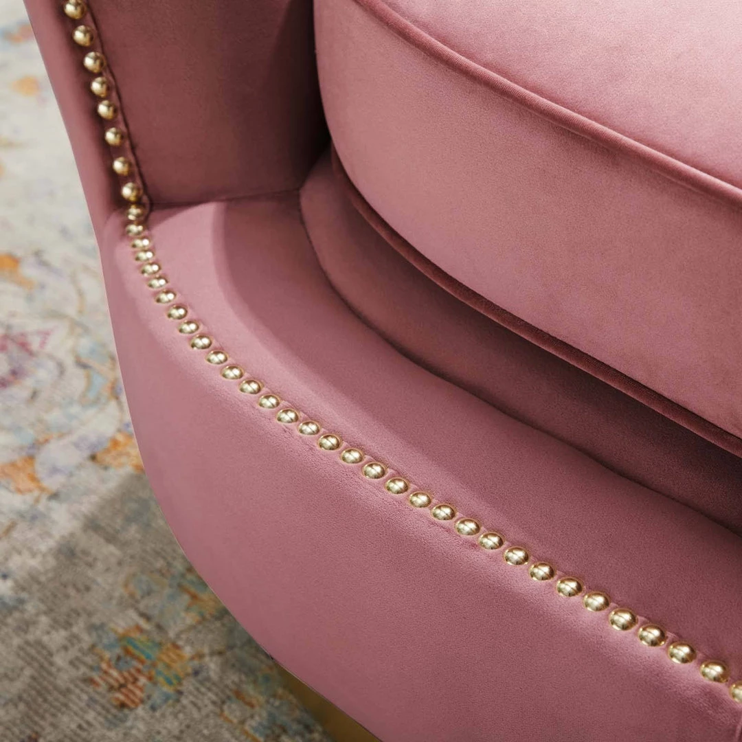 Modway Frolick Performance Velvet Armchair Dusty Rose 7 Modway Frolick Performance Velvet Armchair Dusty Rose
