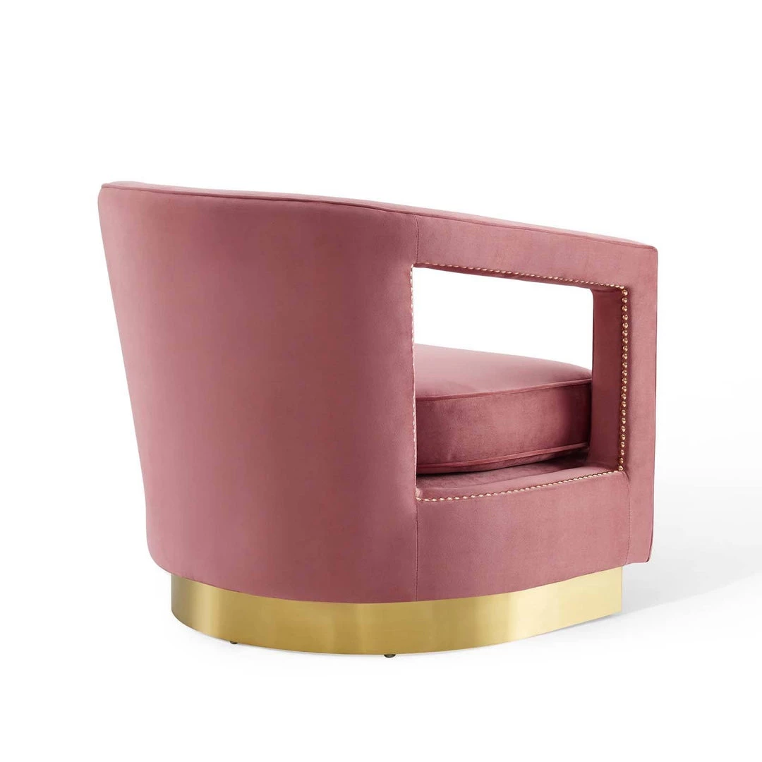 Modway Frolick Performance Velvet Armchair Dusty Rose 4 Modway Frolick Performance Velvet Armchair Dusty Rose