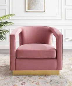 Modway Frolick Performance Velvet Armchair Dusty Rose 16 Modway Frolick Performance Velvet Armchair Dusty Rose