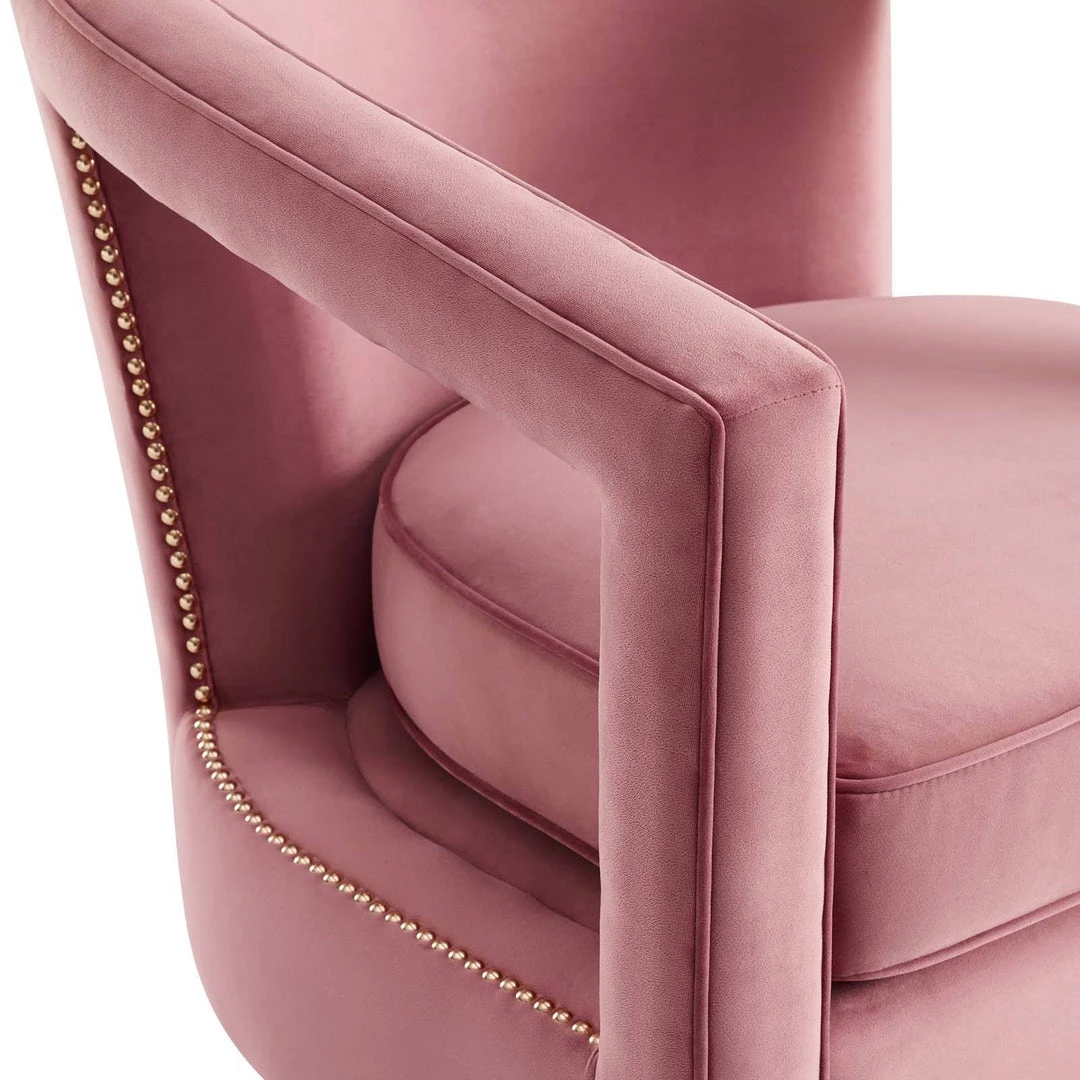 Modway Frolick Performance Velvet Armchair Dusty Rose 6 Modway Frolick Performance Velvet Armchair Dusty Rose
