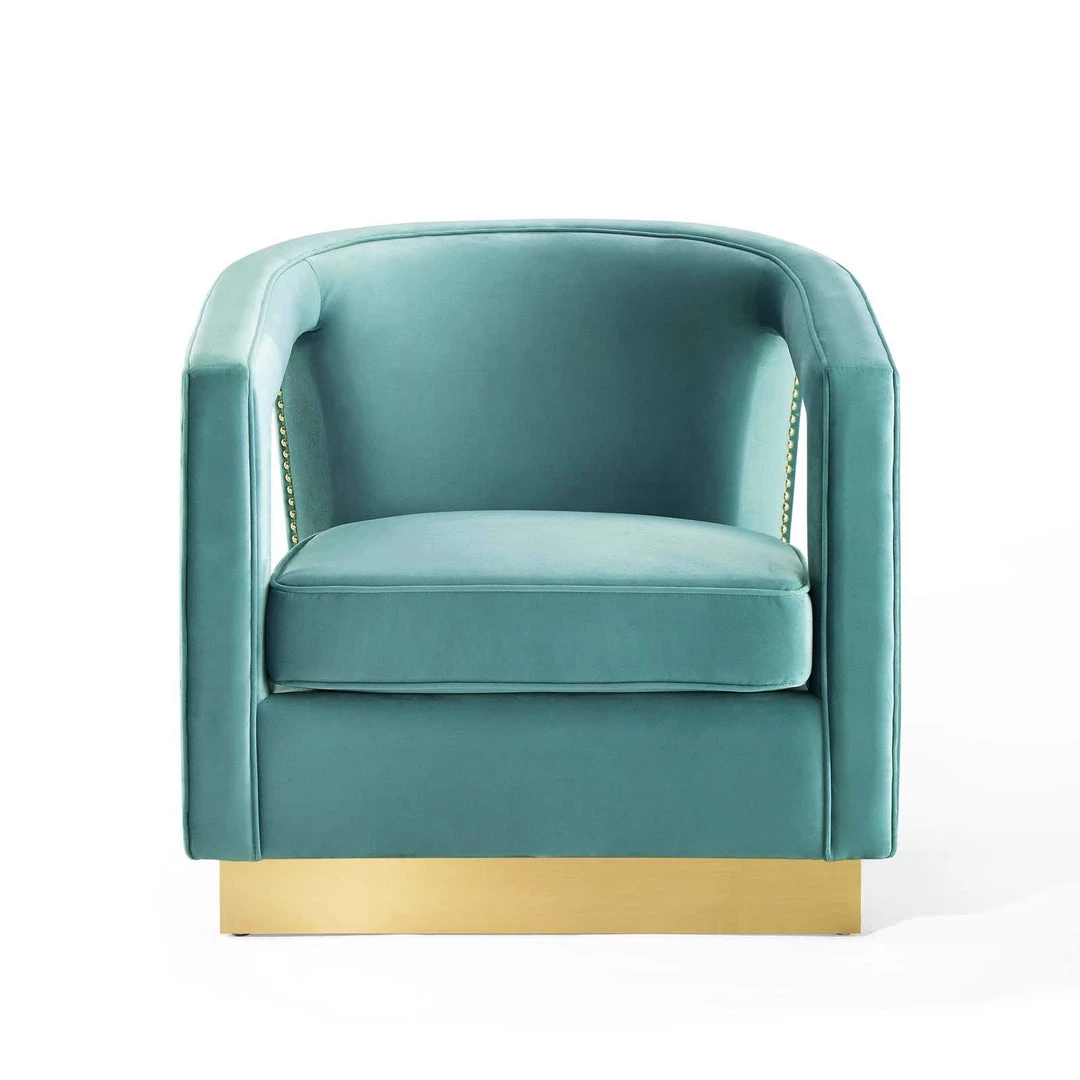 Modway Frolick Performance Velvet Armchair Mint Armchairs 5 Modway Frolick Performance Velvet Armchair Mint Armchairs