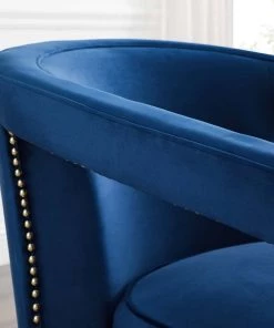 Modway Frolick Performance Velvet Armchair Navy