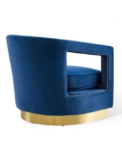 Modway Frolick Performance Velvet Armchair Navy