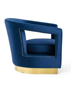 Modway Frolick Performance Velvet Armchair Navy