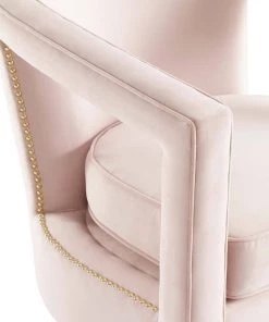 Modway Frolick Performance Velvet Armchair Pink Armchairs