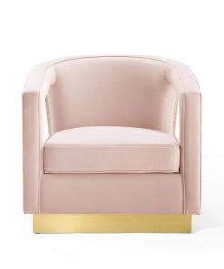 Modway Frolick Performance Velvet Armchair Pink Armchairs