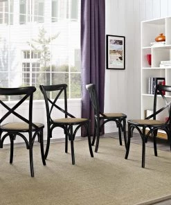 Modway Gear Dining Side Chair Set Of 4 Black