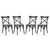 Modway Gear Dining Side Chair Set Of 4 Black