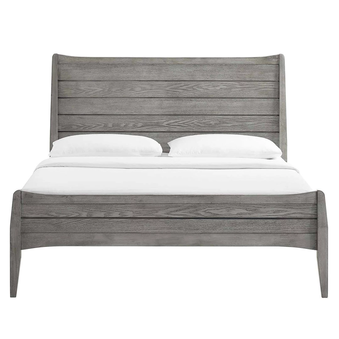 Modway Beds Georgia Full Wood Platform Bed Gray 3 Modway Beds Georgia Full Wood Platform Bed Gray