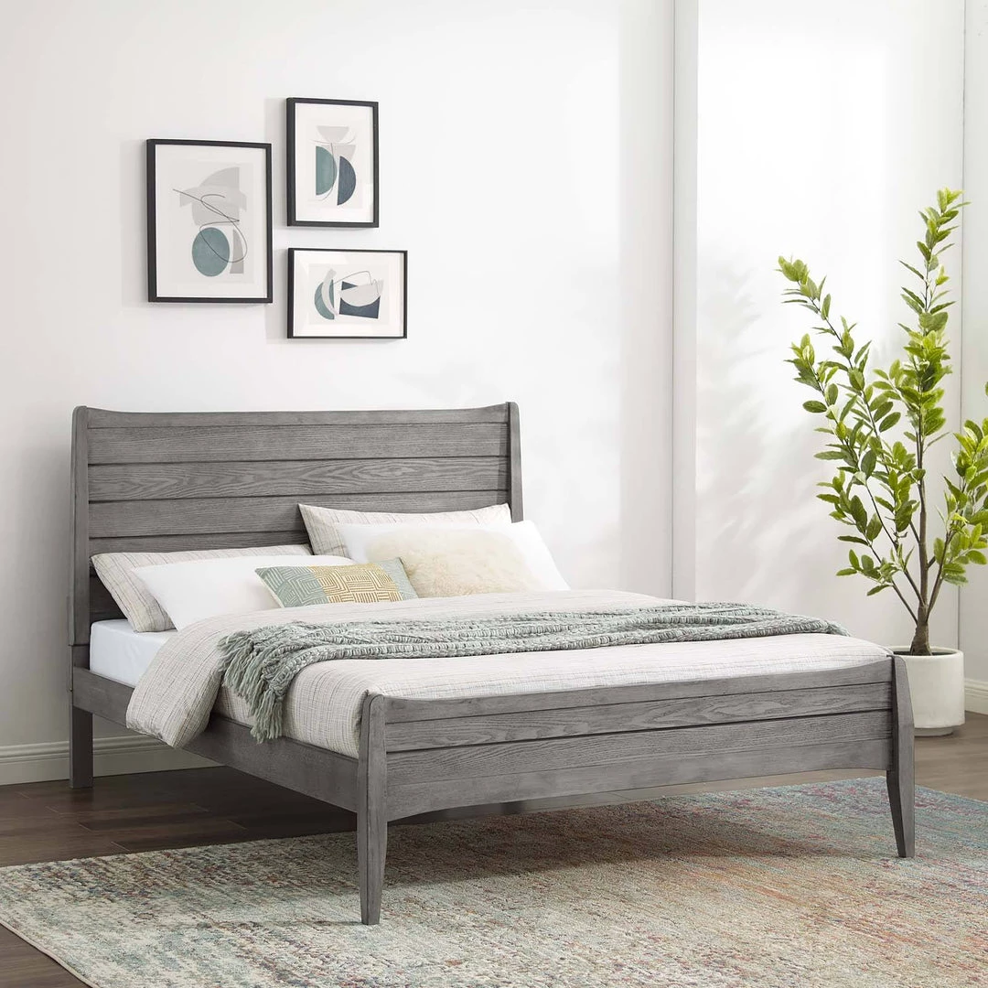 Modway Beds Georgia Full Wood Platform Bed Gray 9 Modway Beds Georgia Full Wood Platform Bed Gray