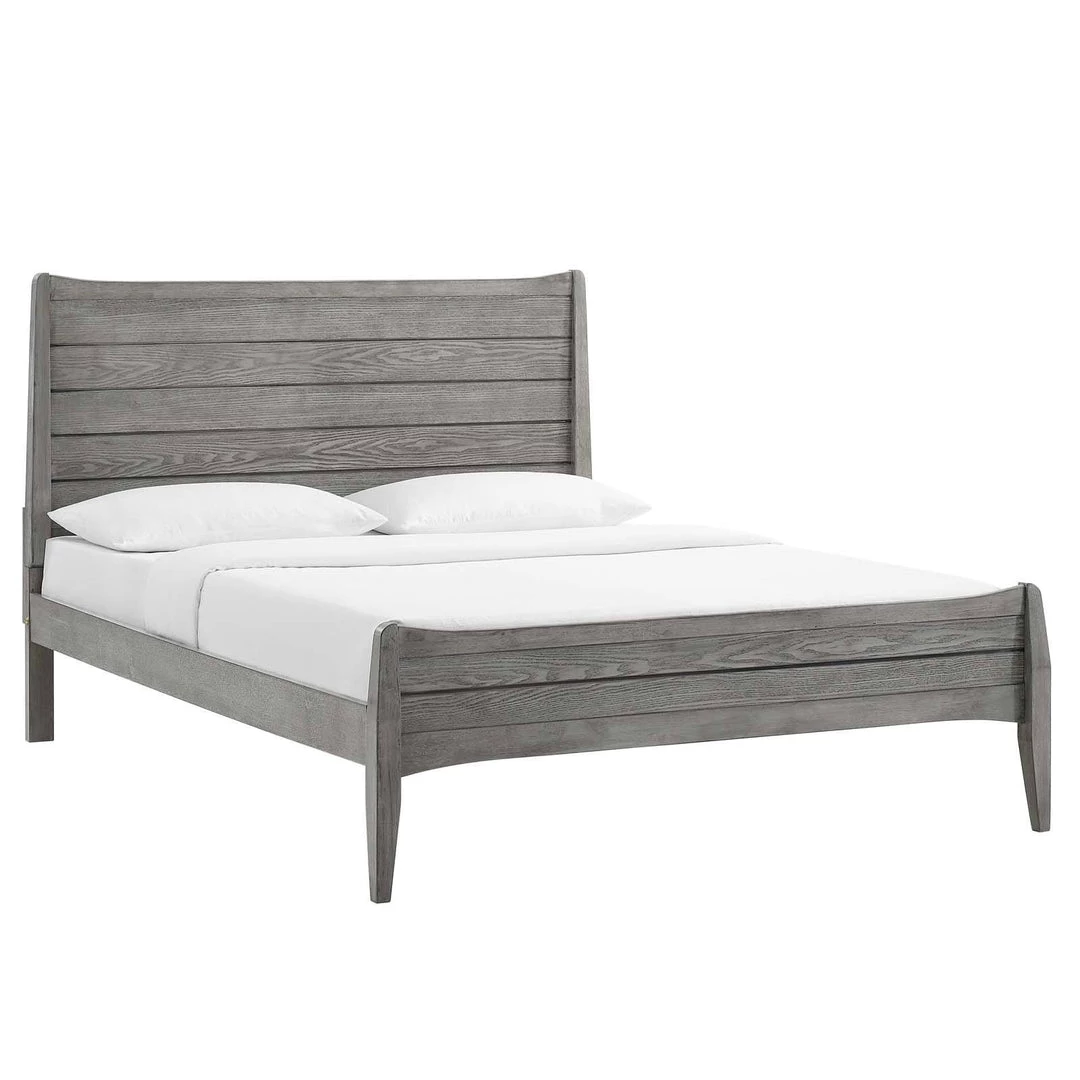 Modway Beds Georgia Full Wood Platform Bed Gray 1 Modway Beds Georgia Full Wood Platform Bed Gray
