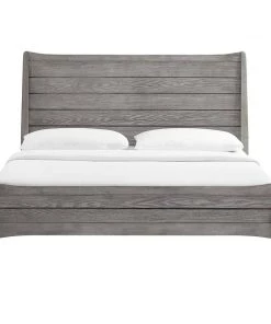Modway Georgia King Wood Platform Bed Gray Beds