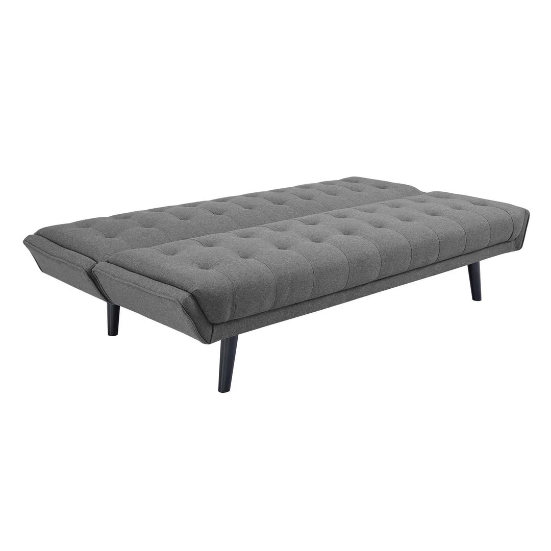 Modway Glance Tufted Convertible Fabric Sofa Bed Gray 4 Modway Glance Tufted Convertible Fabric Sofa Bed Gray