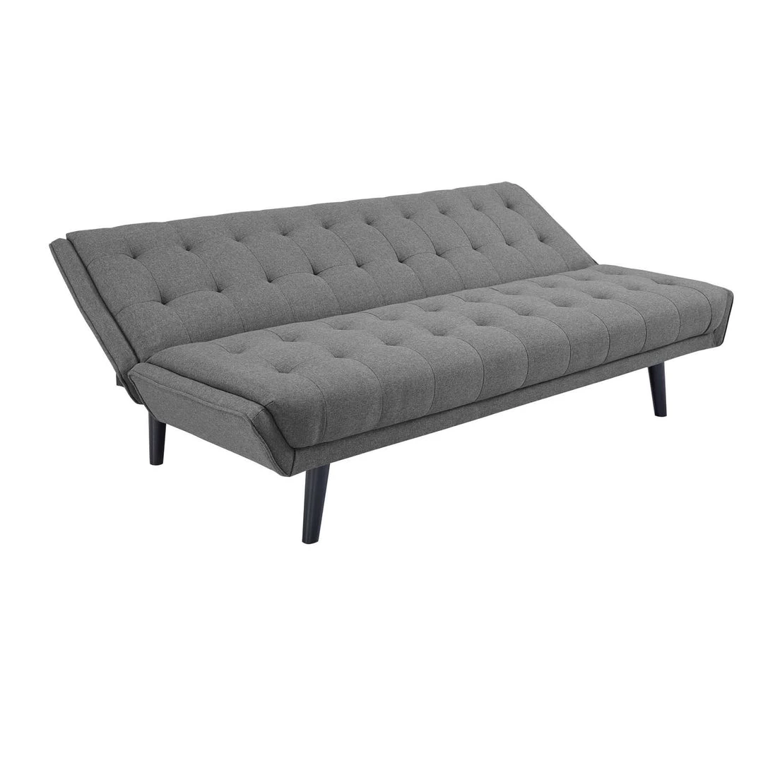 Modway Glance Tufted Convertible Fabric Sofa Bed Gray 3 Modway Glance Tufted Convertible Fabric Sofa Bed Gray