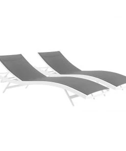 Modway Glimpse Outdoor Patio Mesh Chaise Lounge Set Of 2 Lounge Chair Outdoor