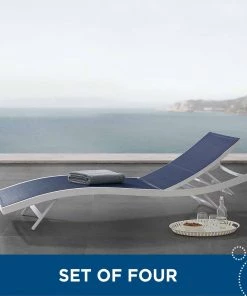 Modway Glimpse Outdoor Patio Mesh Chaise Lounge Set Of 4 Lounge Chair Outdoor 24 Modway Glimpse Outdoor Patio Mesh Chaise Lounge Set Of 4 Lounge Chair Outdoor