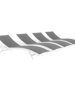 Modway Glimpse Outdoor Patio Mesh Chaise Lounge Set Of 4 Lounge Chair Outdoor