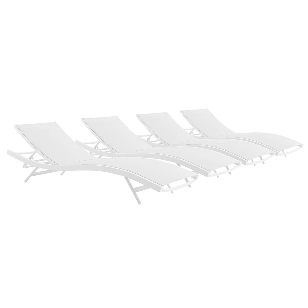 Modway Glimpse Outdoor Patio Mesh Chaise Lounge Set Of 4 Lounge Chair Outdoor 11 Modway Glimpse Outdoor Patio Mesh Chaise Lounge Set Of 4 Lounge Chair Outdoor
