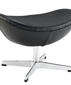 Modway Glove Leather Ottoman Black Ottomans