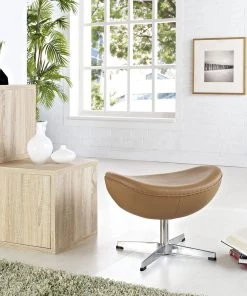 Modway Ottomans Glove Leather Ottoman Terracotta