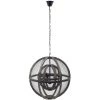 Modway Gravitate Globe Rustic Oak Wood Pendant Light Chandelier