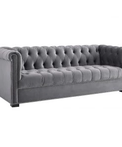 Modway Heritage Performance Velvet Sofa Gray