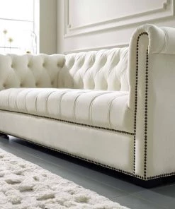 Modway Heritage Performance Velvet Sofa Ivory 13 Modway Heritage Performance Velvet Sofa Ivory