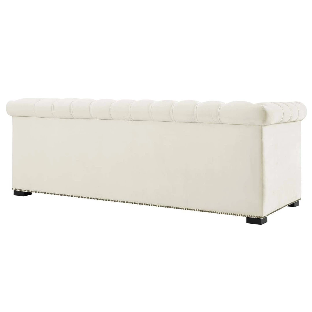 Modway Heritage Performance Velvet Sofa Ivory 3 Modway Heritage Performance Velvet Sofa Ivory