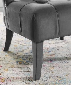 Modway Honor Accent Lounge Performance Velvet Armchair Gray