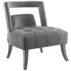 Modway Honor Accent Lounge Performance Velvet Armchair Gray
