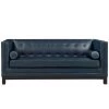 Modway SOFAS Imperial Bonded Leather Sofa Blue