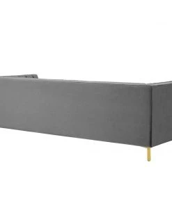 Modway SOFAS Ingenuity Channel Tufted Performance Velvet Sofa Gray 9 Modway SOFAS Ingenuity Channel Tufted Performance Velvet Sofa Gray