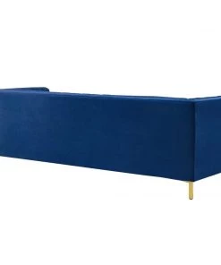 Modway Ingenuity Channel Tufted Performance Velvet Sofa Navy