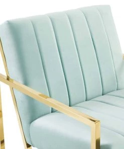 Modway Inspire Channel Tufted Performance Velvet Armchair Mint Armchairs 14 Modway Inspire Channel Tufted Performance Velvet Armchair Mint Armchairs