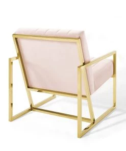 Modway Inspire Channel Tufted Performance Velvet Armchair Pink 12 Modway Inspire Channel Tufted Performance Velvet Armchair Pink