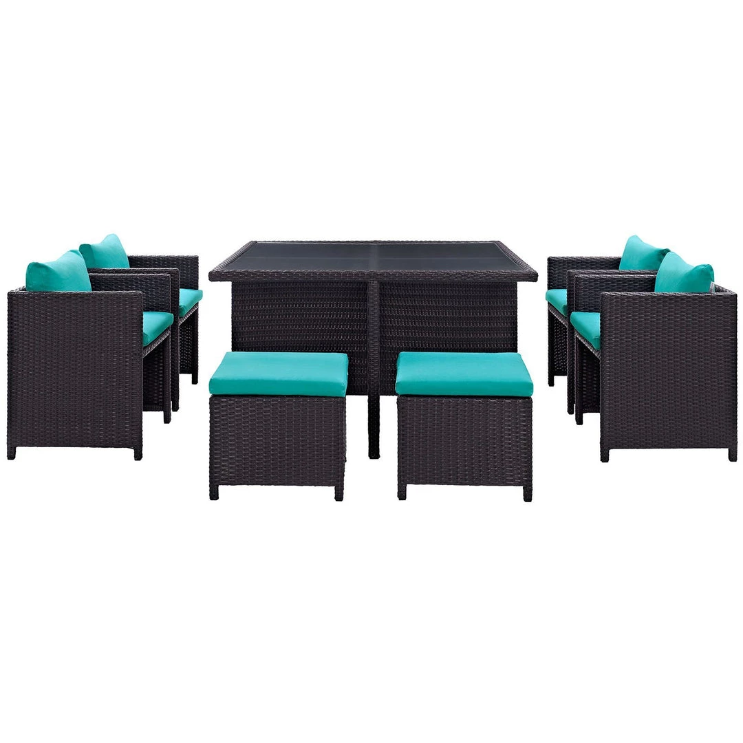 Modway Inverse 9 Piece Outdoor Patio Dining Set 6 Modway Inverse 9 Piece Outdoor Patio Dining Set