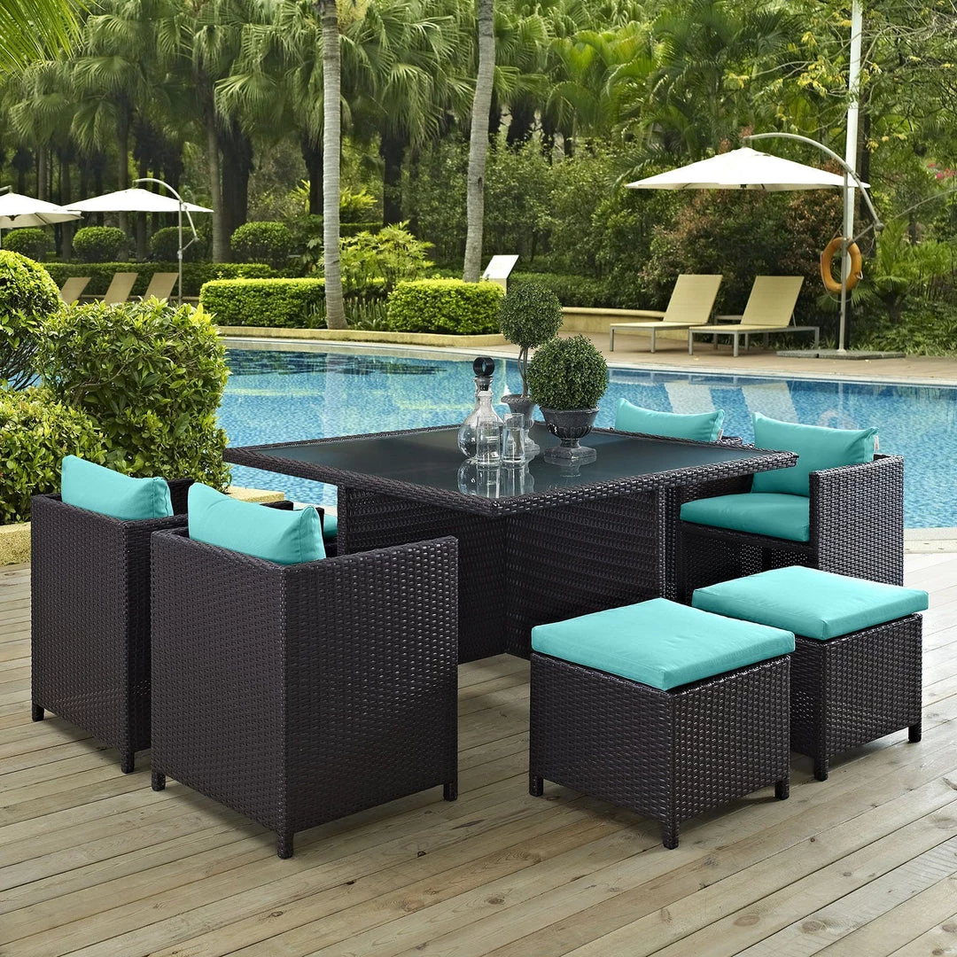 Modway Inverse 9 Piece Outdoor Patio Dining Set 8 Modway Inverse 9 Piece Outdoor Patio Dining Set