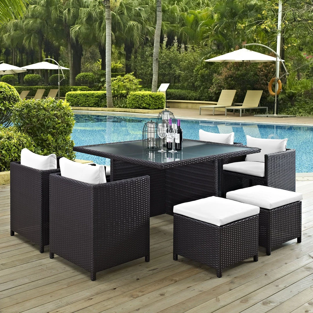 Modway Inverse 9 Piece Outdoor Patio Dining Set 12 Modway Inverse 9 Piece Outdoor Patio Dining Set