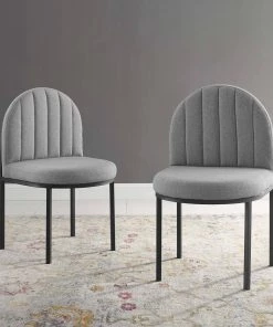 Modway Dining Chairs Isla Dining Side Chair Upholstered Fabric Set Of 2 Black Light Gray 14 Modway Dining Chairs Isla Dining Side Chair Upholstered Fabric Set Of 2 Black Light Gray