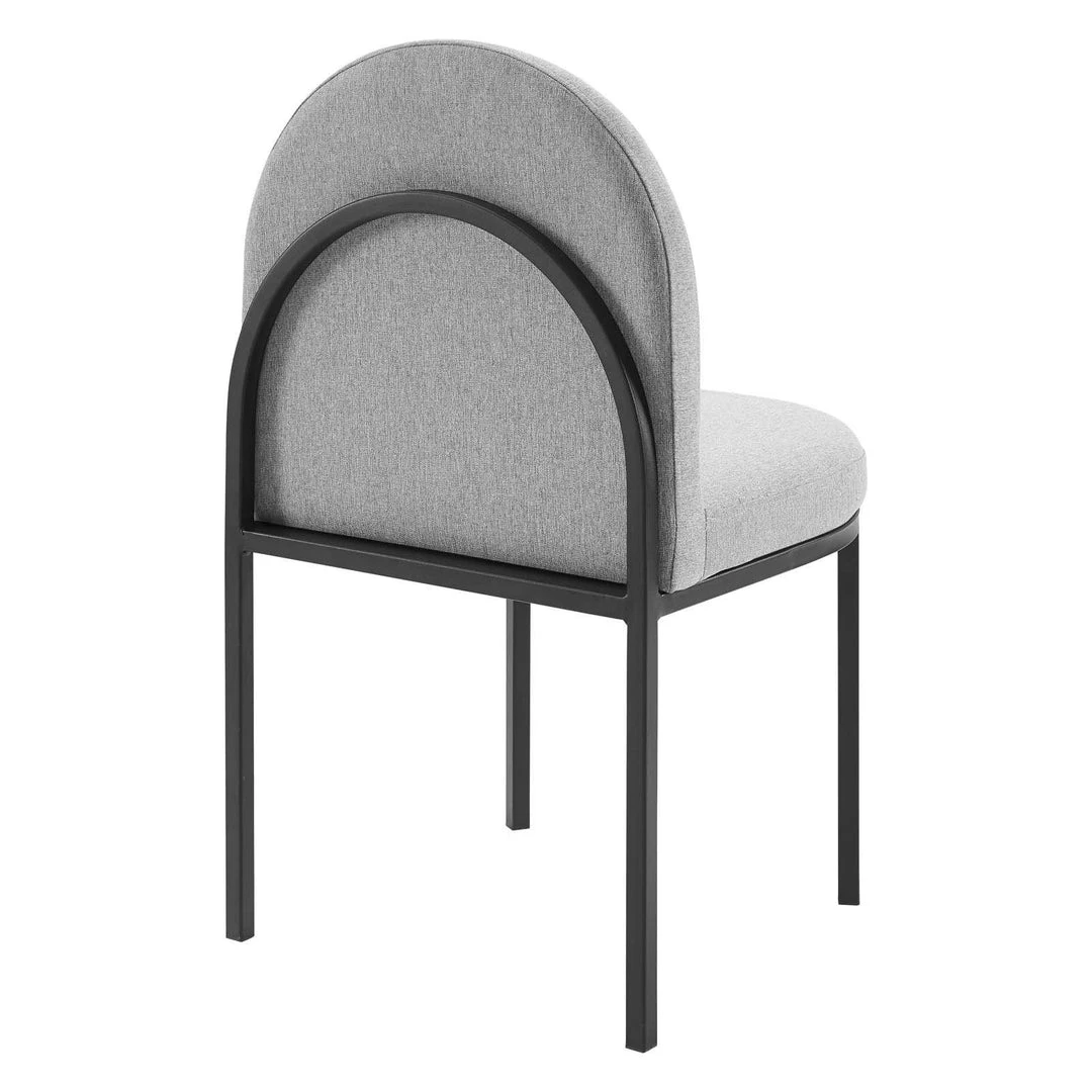 Modway Dining Chairs Isla Dining Side Chair Upholstered Fabric Set Of 2 Black Light Gray 4 Modway Dining Chairs Isla Dining Side Chair Upholstered Fabric Set Of 2 Black Light Gray