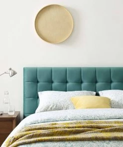 Modway Julia Queen Biscuit Tufted Performance Velvet Platform Bed Teal Beds 13 Modway Julia Queen Biscuit Tufted Performance Velvet Platform Bed Teal Beds