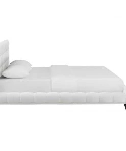 Modway Julia Queen Biscuit Tufted Performance Velvet Platform Bed White Beds 10 Modway Julia Queen Biscuit Tufted Performance Velvet Platform Bed White Beds