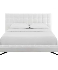 Modway Julia Queen Biscuit Tufted Performance Velvet Platform Bed White Beds 11 Modway Julia Queen Biscuit Tufted Performance Velvet Platform Bed White Beds