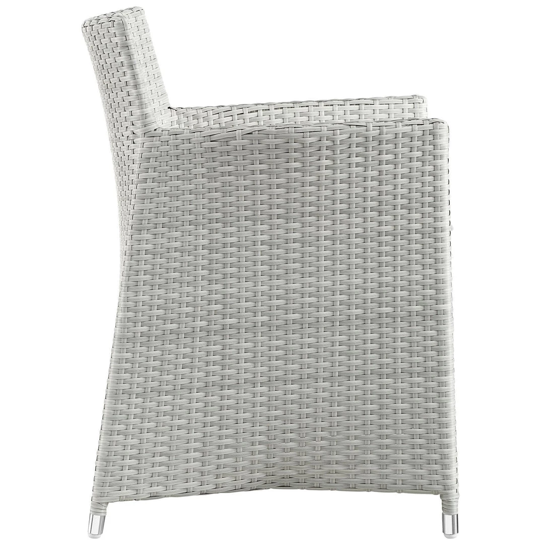 Modway OUTDOOR CHAIRS Junction Armchair Outdoor Patio Wicker Set Of 2 Gray White 3 Modway OUTDOOR CHAIRS Junction Armchair Outdoor Patio Wicker Set Of 2 Gray White