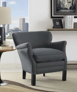Modway Key Upholstered Fabric Armchair Gray Armchairs