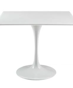 Modway Dining Tables Lippa 36" Square Wood Top Dining Table White