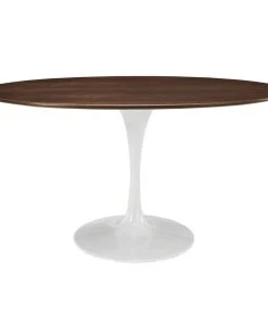 Modway Lippa 60" Oval Walnut Dining Table Walnut Dining Tables